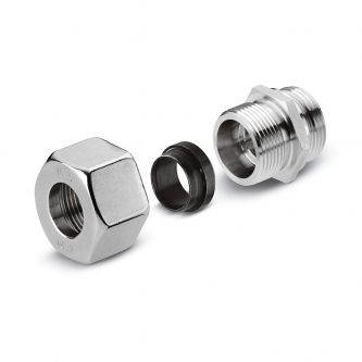 Spojovac� kus trubka/uzav�rac� kohout, u�lechtil� ocel (Ermeto)